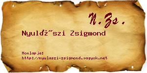 Nyulászi Zsigmond névjegykártya