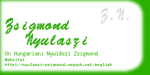 zsigmond nyulaszi business card