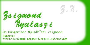 zsigmond nyulaszi business card